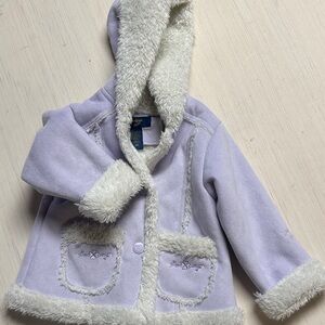 18 month  OshKosh B'gosh Lavender Jacket with Faux Fur